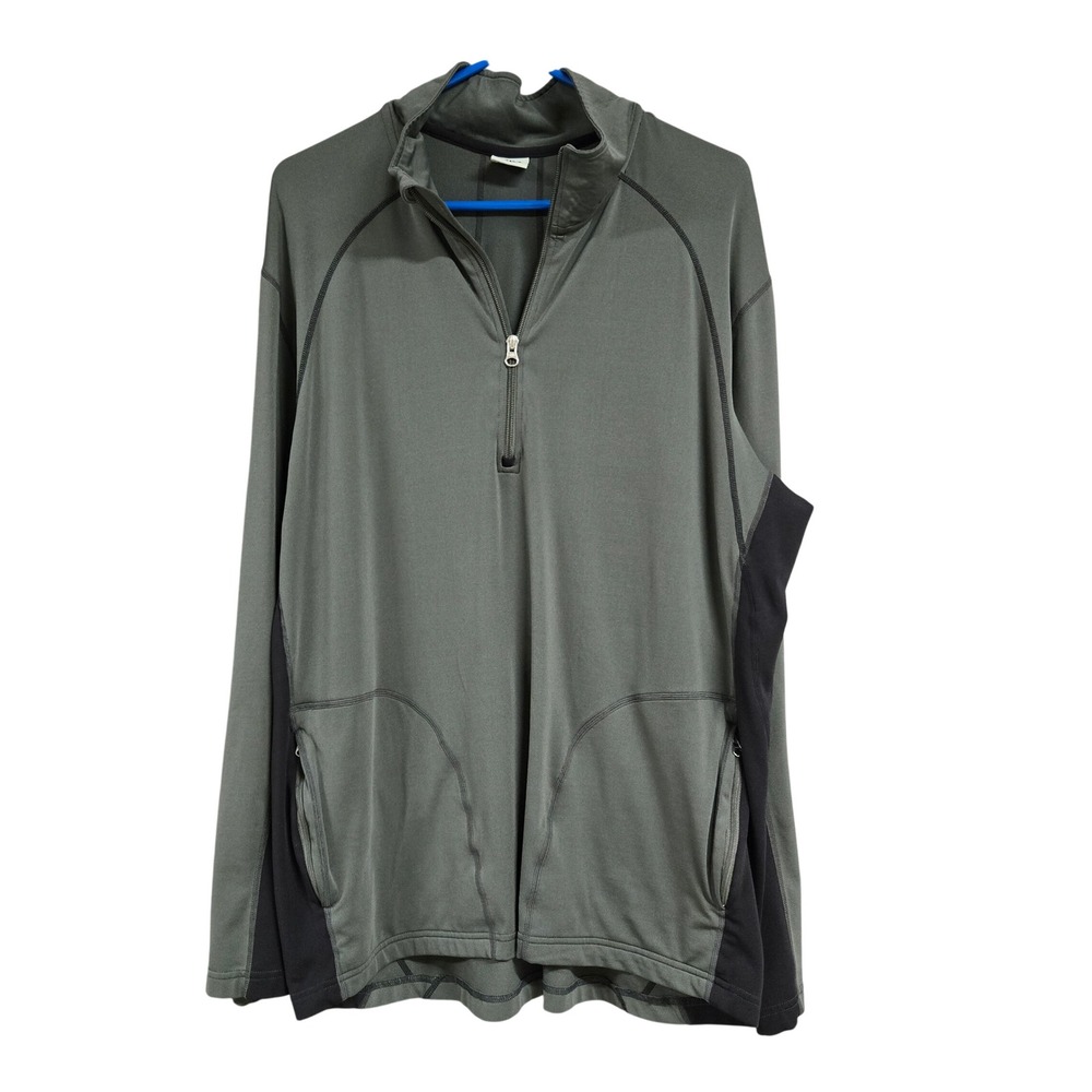 Alo Coolfit Quarter Zip Pullover Sweatshirt Gray Athletic Running‎ Top Men's XL